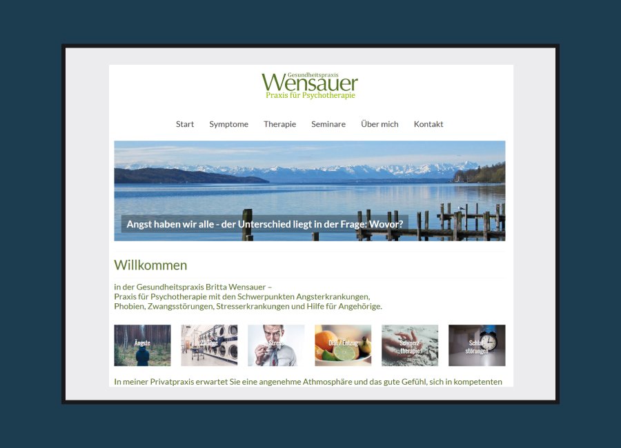 website Gesundheitspraxis Wensauer